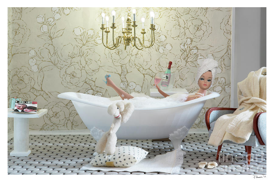 Bath Time Brunette #2 Digital Art by David Parise