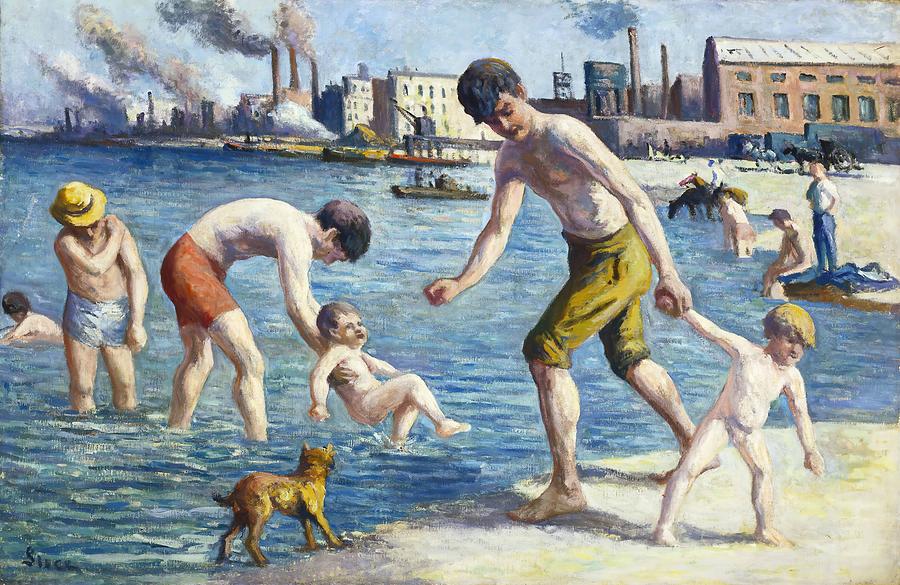 Bathers Painting By Maximilien Luce Fine Art America