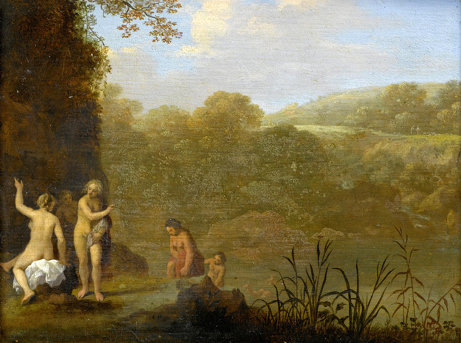 Bathing girls #2 Painting by Cornelis van Poelenburgh