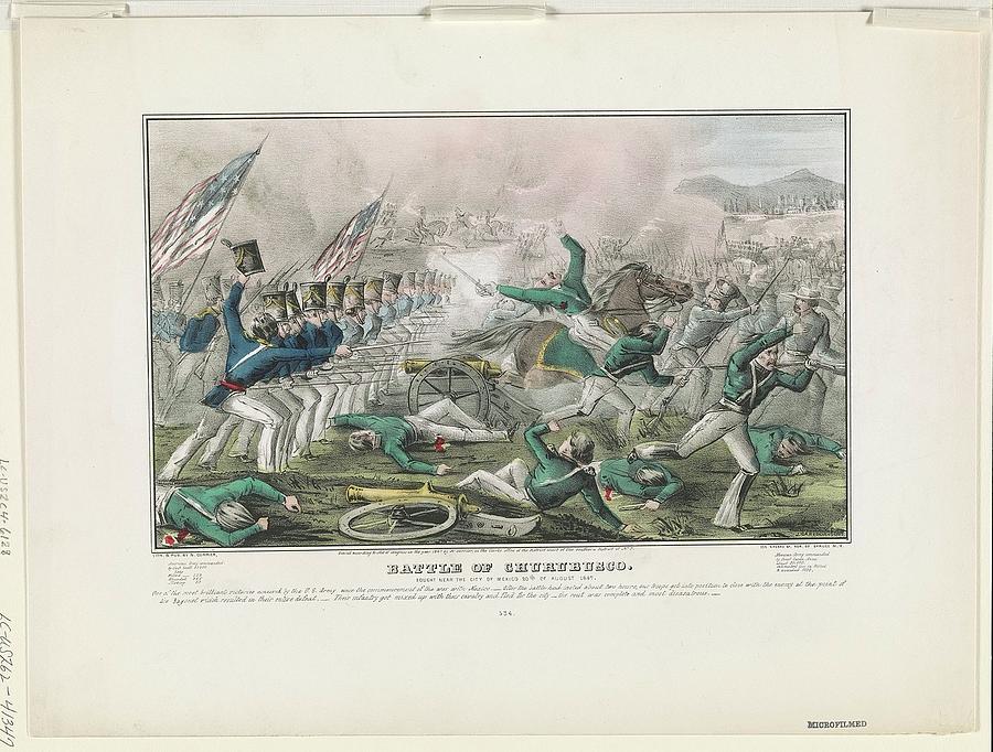 Battle of Churubusco near the city of Mexico Photograph by Popular Art ...