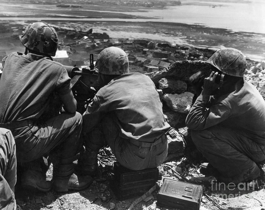 Battle of Okinawa, 1945 #1 Photograph by Granger