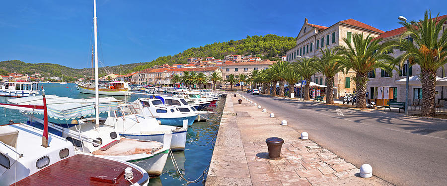 Bay of Vela Luka on Korcula island waterfront view #1 Photograph by Brch Photography
