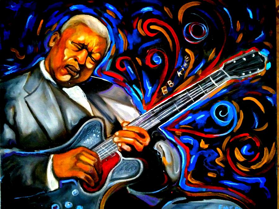 Bb king 2 #1 Painting by Emery Franklin
