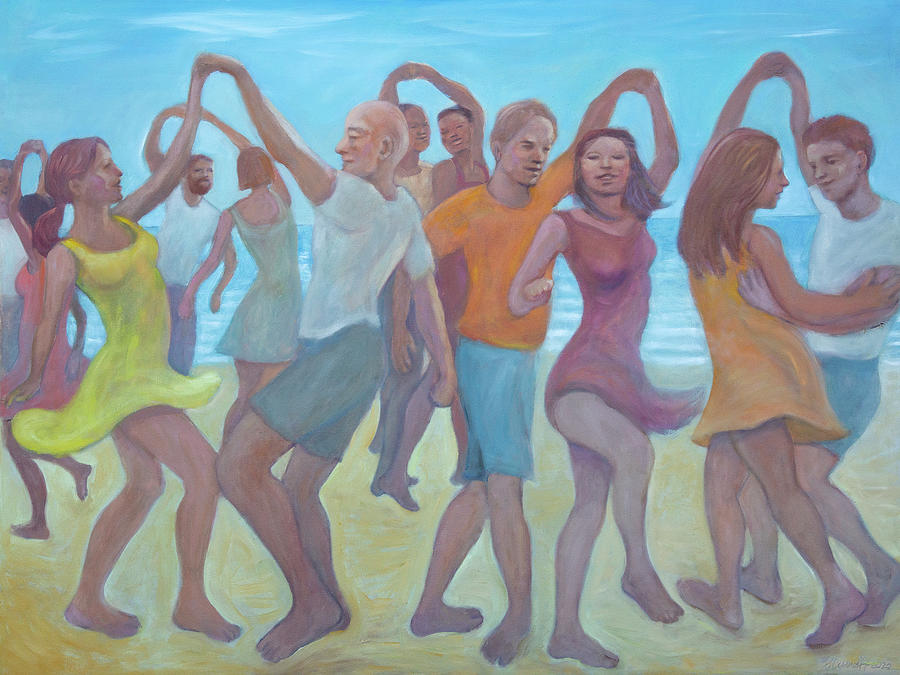 Beach Boogie Painting by Laura Lee Cundiff