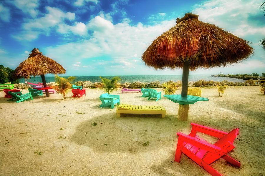 Beach Chairs #1 Photograph by Lou Novick