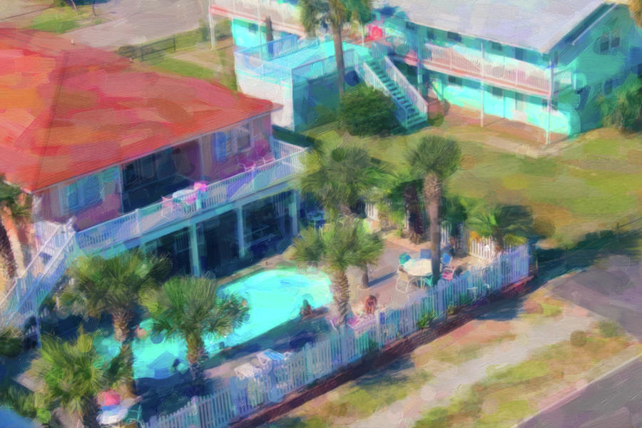 Beach house #1 Painting by Darrell Foster
