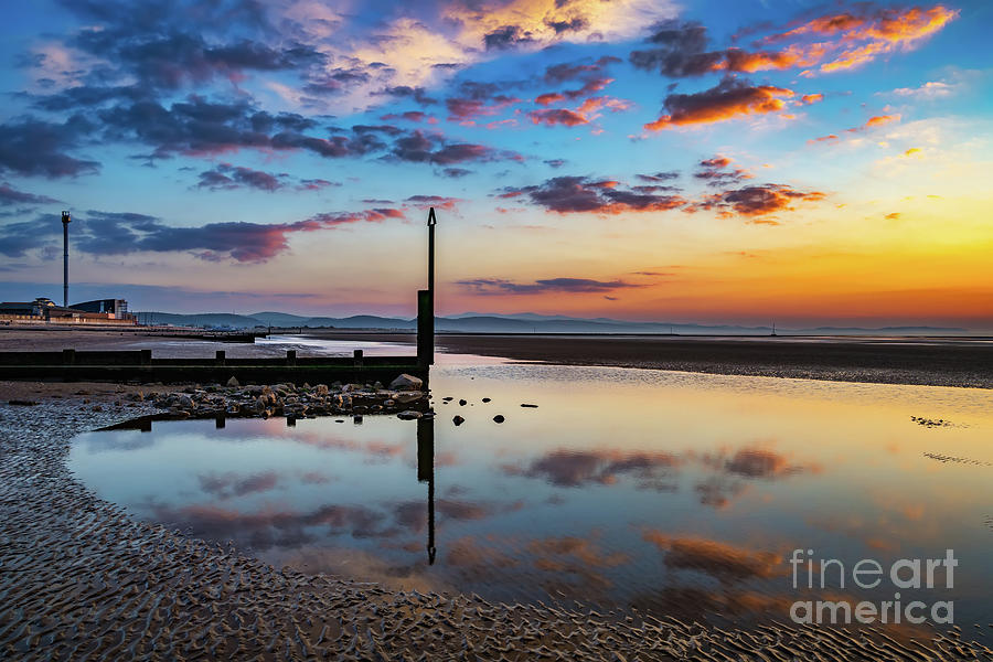 Beach Sunset Rhyl Wales  #2 Photograph by Adrian Evans