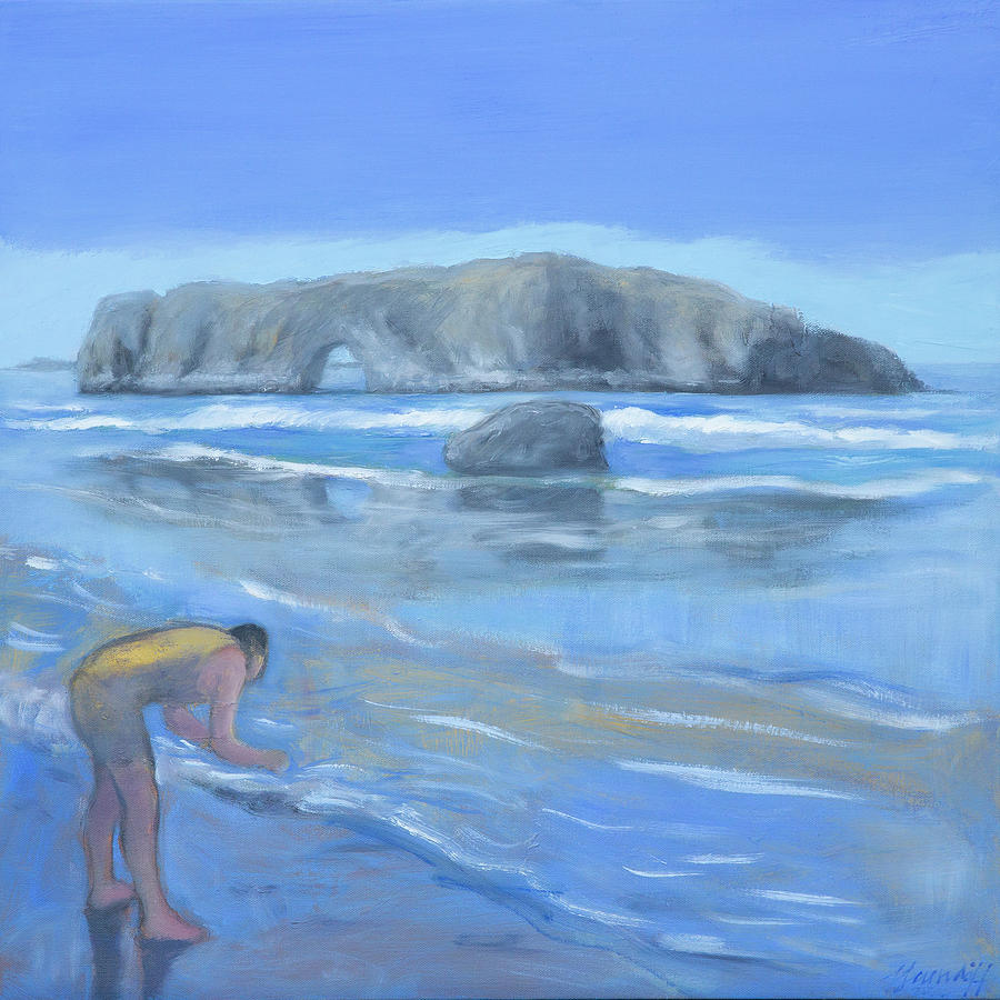 Beach Treasures #1 Painting by Laura Lee Cundiff