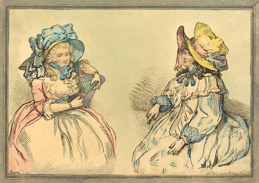 Beauties #1 Drawing by Thomas Rowlandson