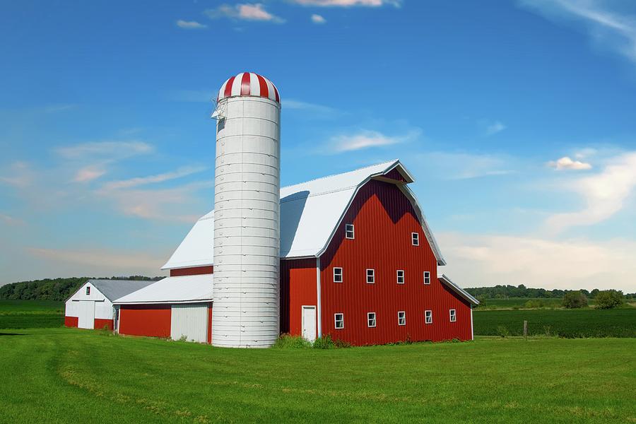 Beautiful Barn and Silo-Southern Indiana Photograph by William Reagan ...