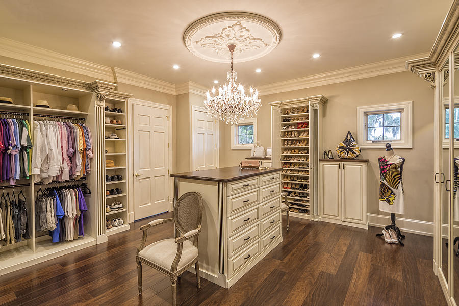 Beautiful custom closet in an estate home #1 Photograph by TerryJ
