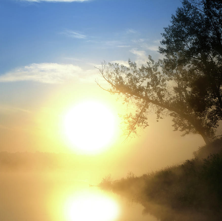 Beautiful Fog Sunrise On River #1 Photograph by Mikhail Kokhanchikov