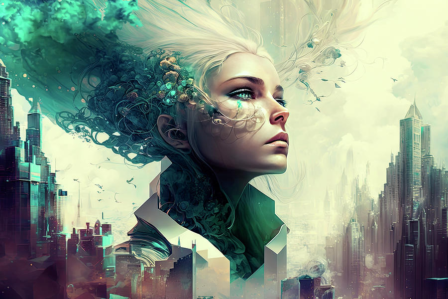 Beautiful Generative Ai Illustration Combining Futuristic Sci-fi Photograph