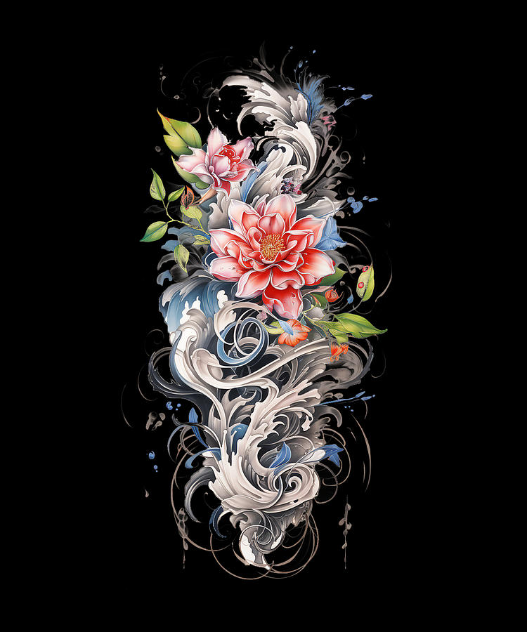 Beautiful Japanese Tattoo style artwork #1 Mixed Media by World Art Collective