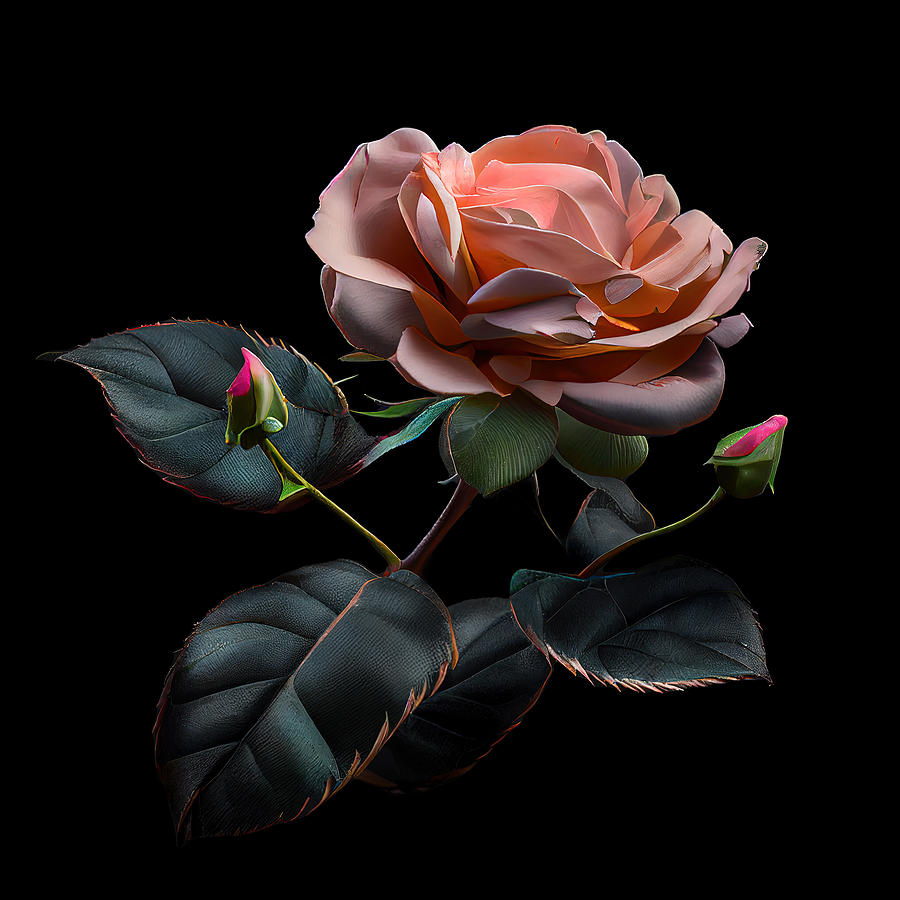 Beautiful Rose Digital Art by Robin Curtiss - Fine Art America