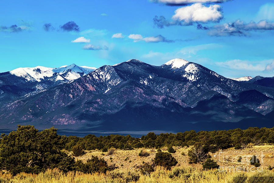 Beautiful Snow Covered Taos Mountains Photograph by Elijah Rael