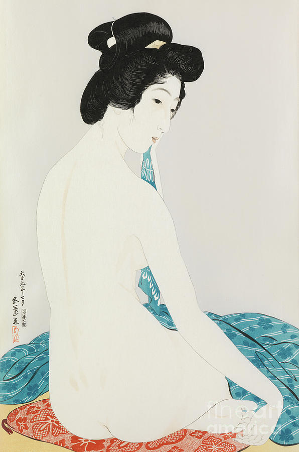 Beauty after the Bath Painting by Goyo Hashiguchi