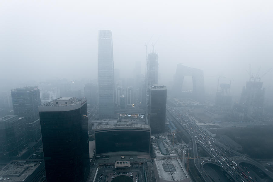 Beijing air pollution #1 Photograph by DuKai photographer