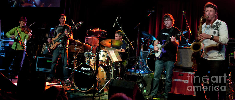Bela Fleck and Friends at the 23rd Annual Warren Haynes Christmas Jam Pre-Jam #1 Photograph by David Oppenheimer