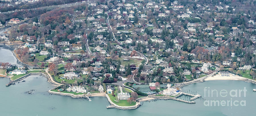 Belle Haven in Greenwich Connecticut Aerial #2 Photograph by David Oppenheimer