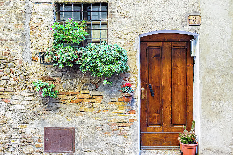 Italian Door Photograph - Benvenuto #1 by Marla Brown