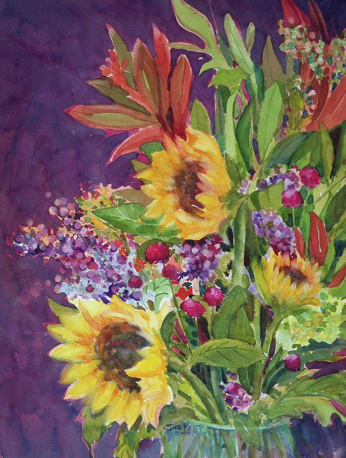 Berry Bouquet #1 Painting by Sue Kemp