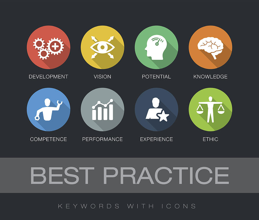 Best Practice keywords with icons #1 Drawing by Enis Aksoy