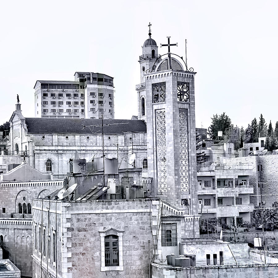 Bethlehem Churches and Crosses #1 Photograph by Munir Alawi