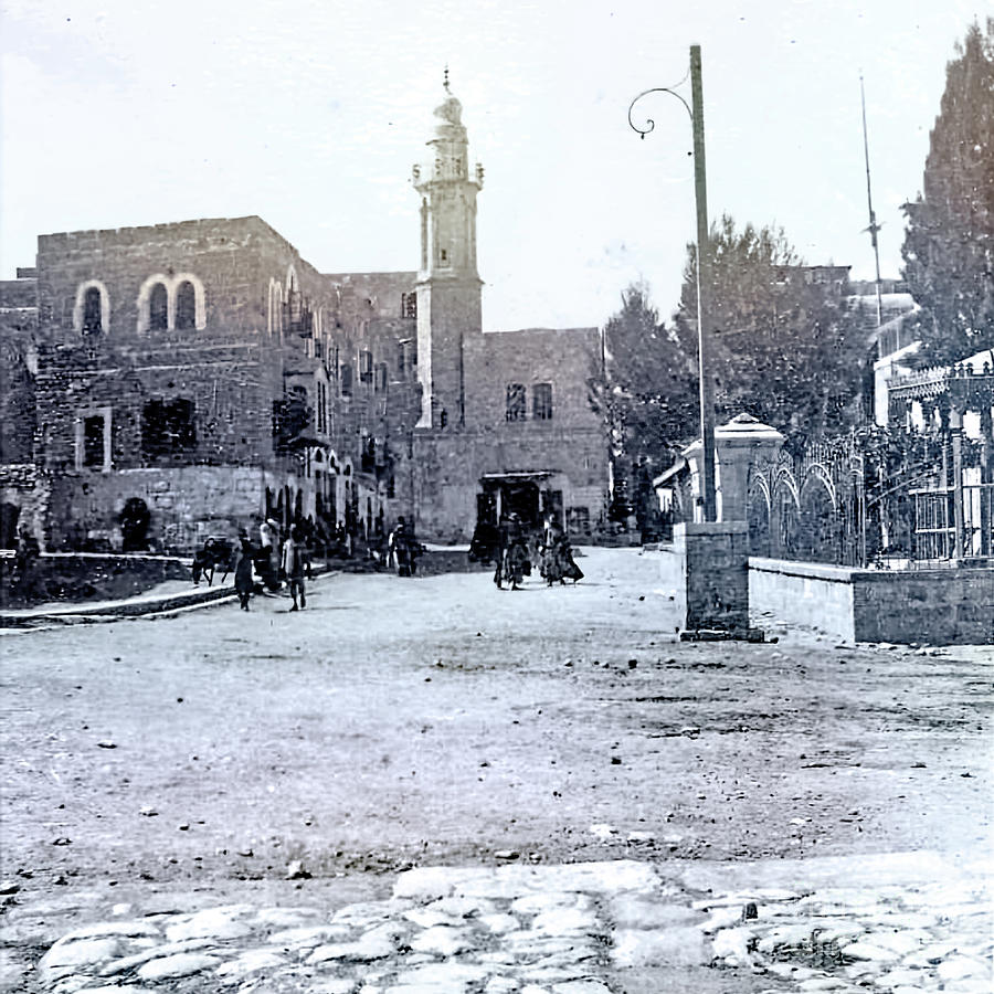 Bethlehem Manger Square in 1917 #1 Photograph by Munir Alawi