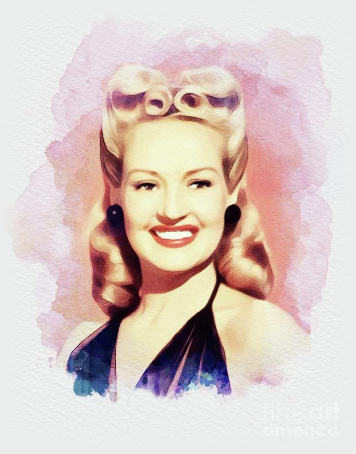 Betty Grable, Hollywood Icon #1 Metal Print by Esoterica Art
