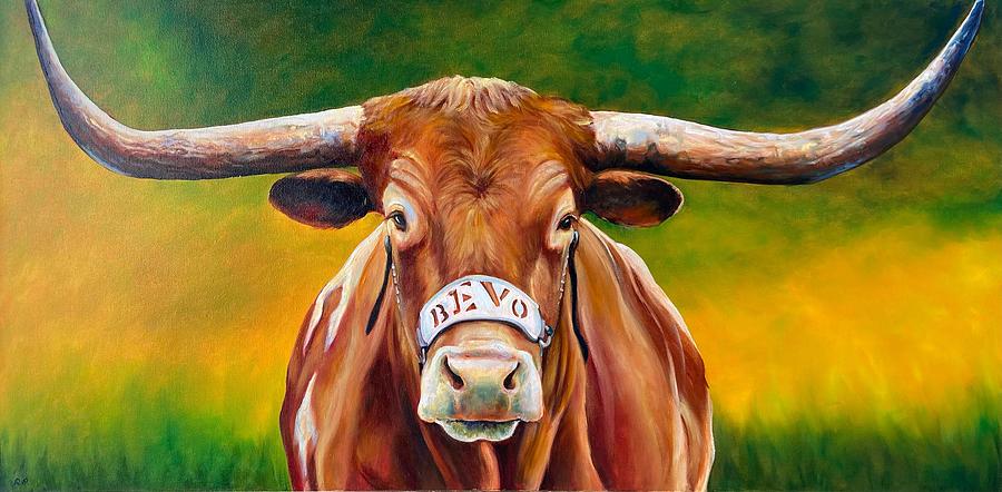 University Of Texas Painting - Bevo #1 by Robert and Jill Pankey