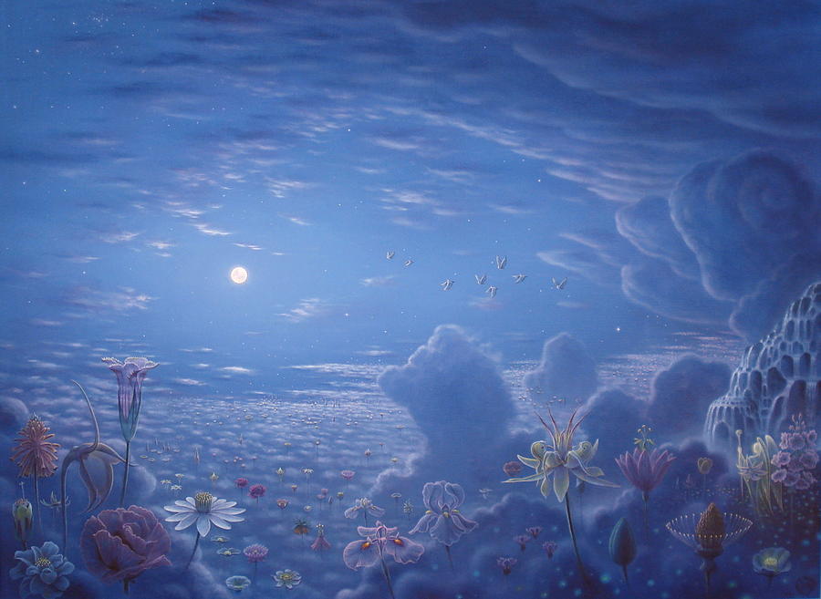 Flower Painting - Beyond The Clouds #1 by Tuco Amalfi