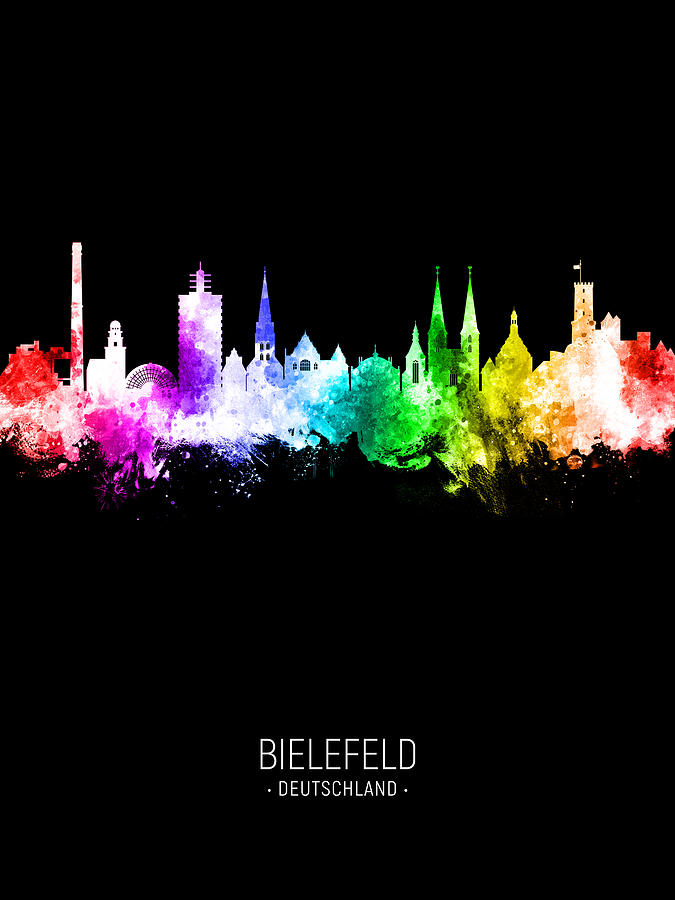 Bielefeld Germany Skyline #85 #1 Digital Art by Michael Tompsett