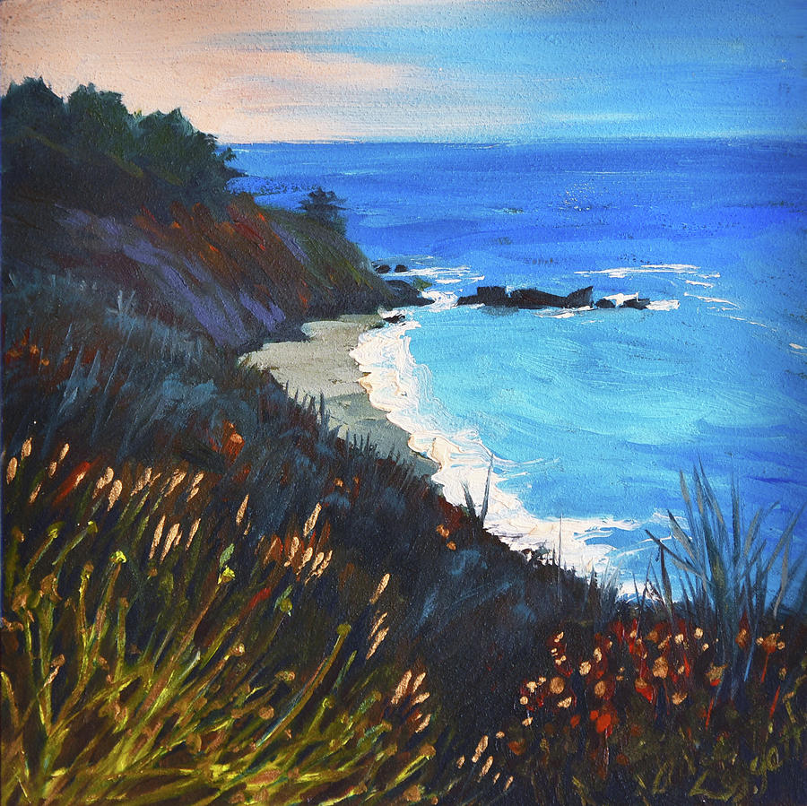Big Sur Coastline #1 Painting by Alice Leggett