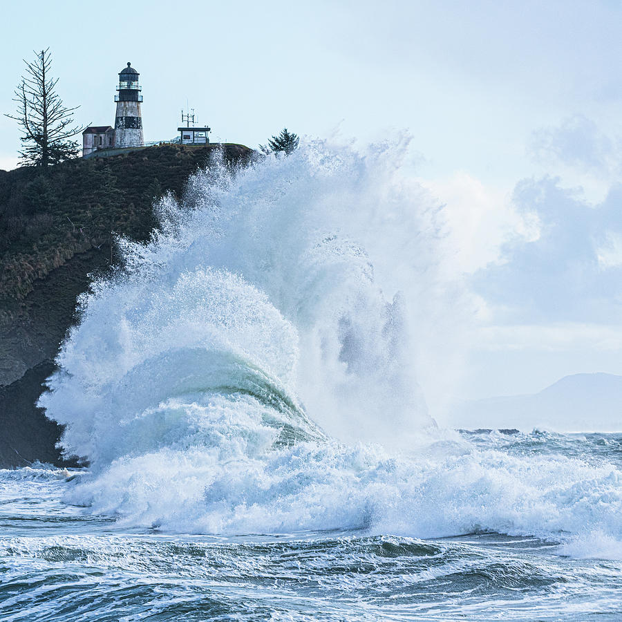 Big Waves at Cape Disappointment Photograph by Patrick Campbell Big Waves at Cape Disappointment Photograph by Patrick Campbell