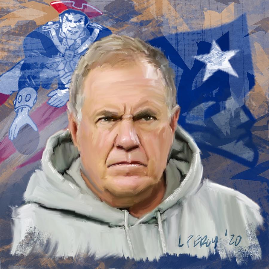 Bill Belichick #1 Painting by Lee Percy