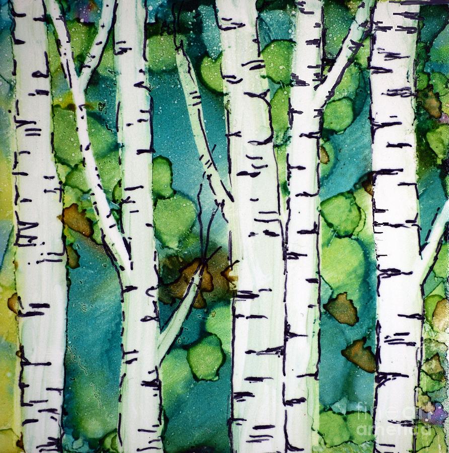 Birch Forest #1 Painting by Beth Kluth
