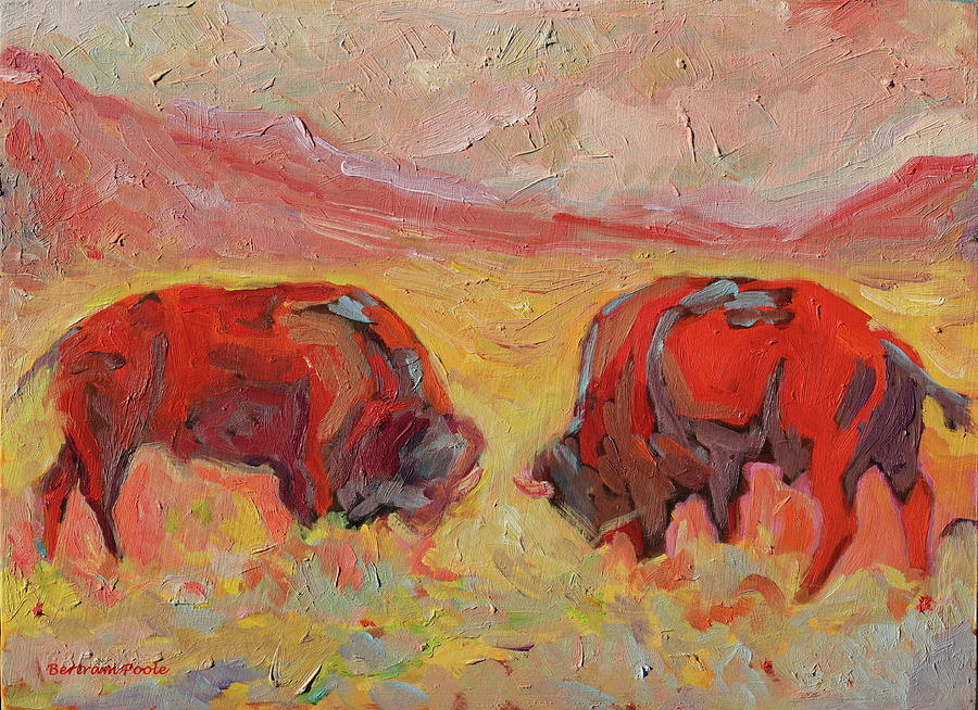 Bison Contest #1 Painting by Thomas Bertram POOLE