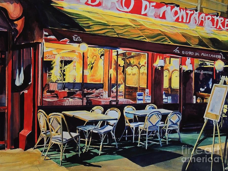 Bistro de Montmartre Painting by Hunt Teagan - Pixels