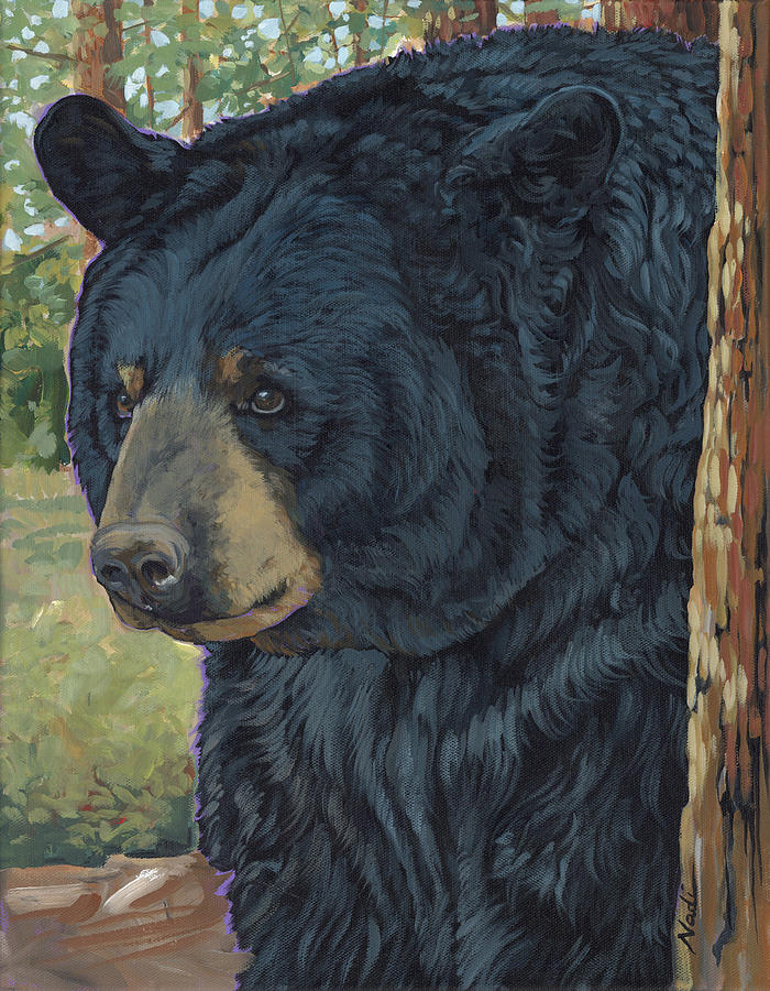 Black Bear #1 Painting by Nadi Spencer