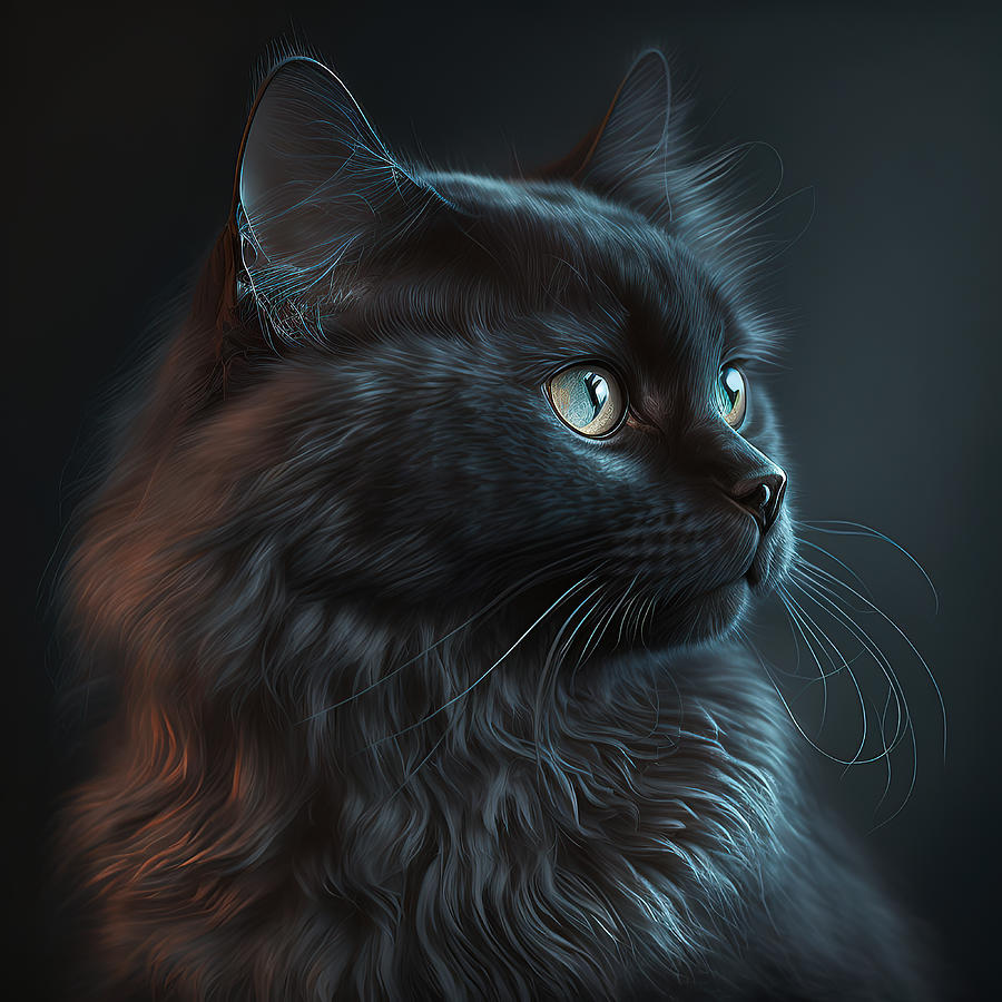 Black Cat Digital Art by William Ernst - Fine Art America