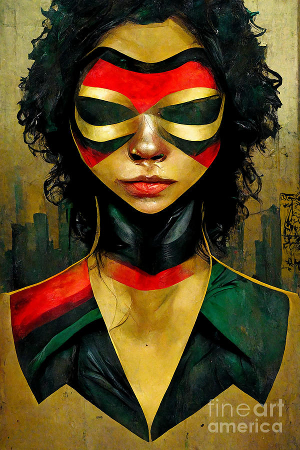 Black Female Super Hero Digital Art By Kelle Hines - Fine Art America