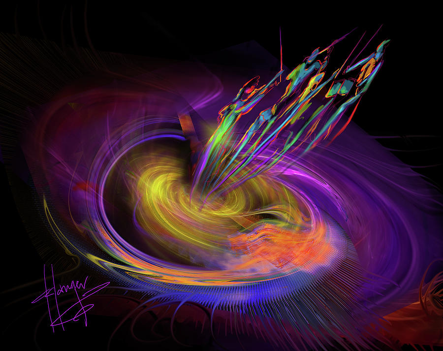 Black Hole Quartet #1 Painting by DC Langer