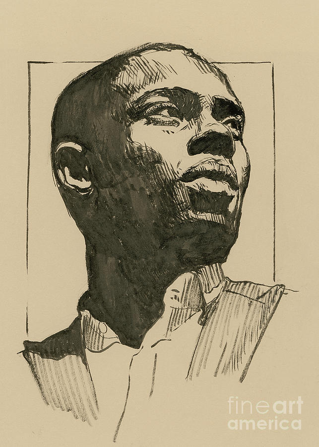 Black man portrait Drawing by Katarzyna Gagol - Fine Art America