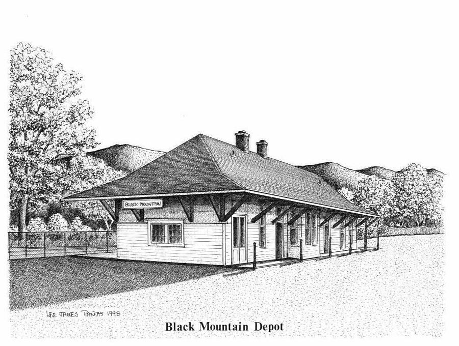 Black Mountain Depot #1 Glass Art by Lee Pantas