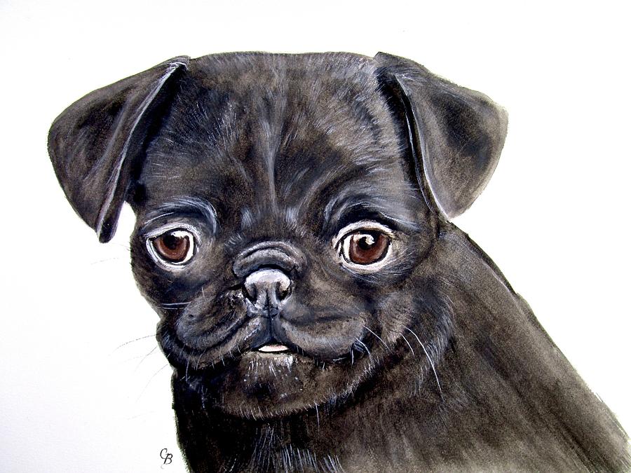 Black Pug Painting by Carol Blackhurst - Fine Art America