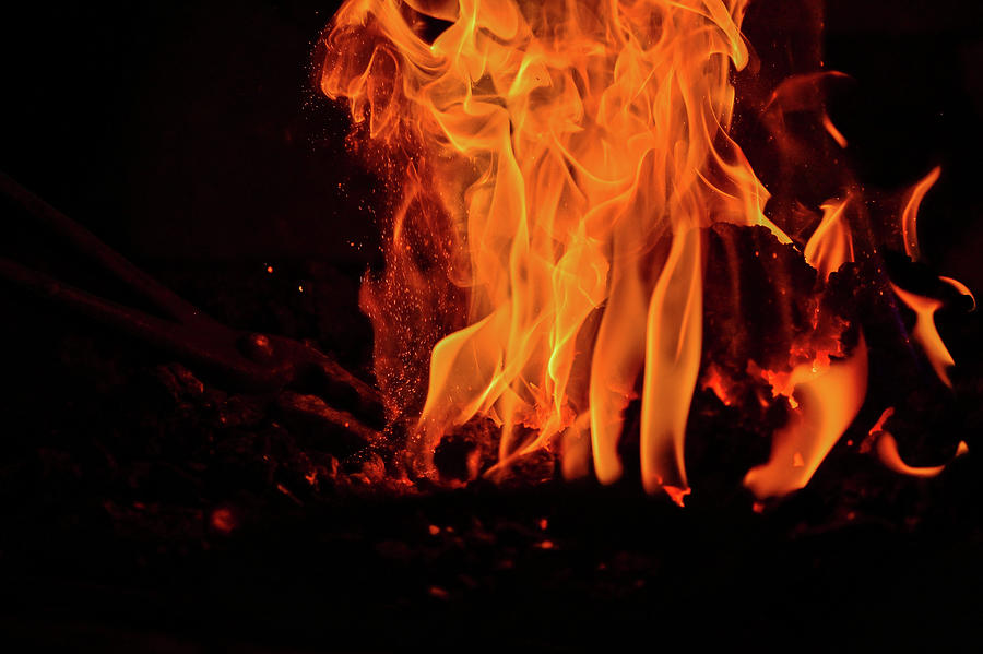 Blacksmith Fire #1 Photograph by Ed Stokes