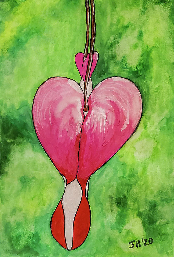 Bleeding Heart #1 Painting by Jean Haynes