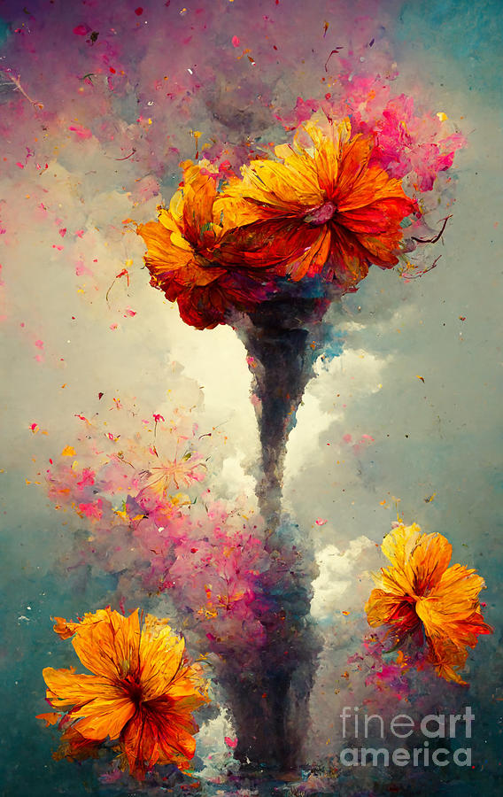 Flower Digital Art - Blossom storm #1 by Sabantha