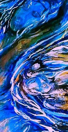 Blue #1 Painting by Dawn Caravetta Fisher
